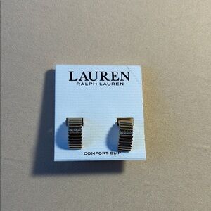 Lauren Ralph Lauren Gold-Tone Stacked Bar Clip Earrings with Crystal Accent